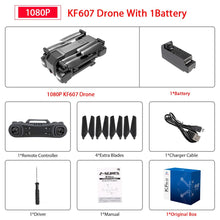 Newest KF607 Quadcopter with Wifi FPV 1080P 4K HD Dual Camera Optical Flow Selfie Drone Foldable Mini Dron VS SG106 visuo xs816