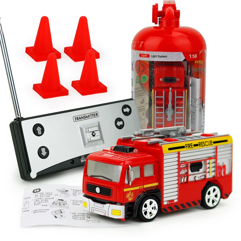 2019 NEW Childrens RC Fire Engine Remote Control Fire Truck With Tank/Ladder Flashing Light