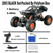 alloy 2.4G rc car 1/16 10km/h Off-Road Drive Bigfoot cars electric four-wheel climbing Double Motors Vehicle toys car for gift