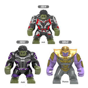 16pcs/set The Avengers Heroes DIY Model Building Blocks Kit Hulk Batman Thanos Thor Assembling Bricks Toys Kids with Legoinglys