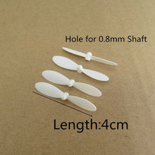 Free Shipping 4PCS 3.7cm 4cm 4.2cm 0.8mm Hole Propellers for H49 SOL Mini RC Drone Spare Parts Blade Props h49wh Accessories