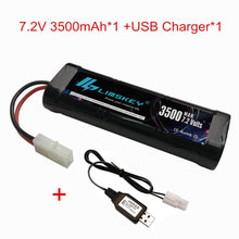 7.2V 5000mAh Ni-MH SC battery and 7.2v charger for RC toys tank car Airplane Helicopter With Tamiya Connectors 7.2 v battery