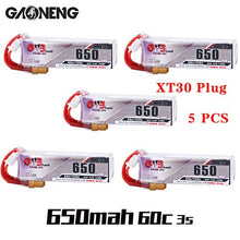 5PCS Lipo Battery Gaoneng GNB HV 650mAh 60C 1s 2s 3s 4s HV With PH2.0 XT30 Plug For Emax Tinyhawk Kingkong LDARC TINY