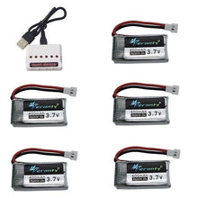 3.7V 400mah Battery and 6-Port Charger For SYMA X15 X5A-1 X15C X15W H31 X4 H107 KY101 E33C E33 U816A V252 H6C RC Spare Parts
