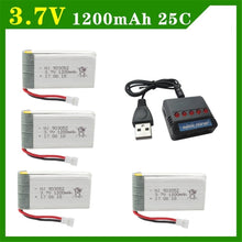 6Pcs/Set Original 3.7v 1200mAh with Charger Units for SYMA X5 X5C X5SC X5SH X5SW Drone Quodcopter Spare lipo Battey Parts 3.7 v