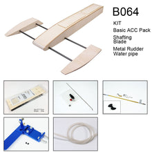 RC Speed Boat 495mm Wooden Sponson Outrigger Shrimp Racing Boat Model Building Kits Radio Remote Control Speedboat