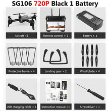 SG106 Drone with Dual Camera 1080P 720P 4K WiFi FPV Real Time Aerial Video Wide Angle Optical Flow RC Quadcopter Helicopter Toys