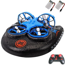 Chrismas Gift Water Land Air 3 To 1 Multifunction Remote Control Hovercraft Drone 2.4G Fly/Land/Water Mode RC Hovercraft Boat