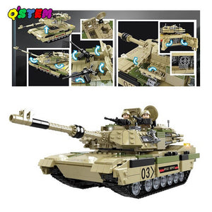 1061pcs Military German Tiger Tank Car Assembly Kits Building Blocks legoed Army WW2 soldier Model Kids brick children Toys Gift