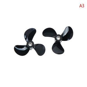 1 pairs High Strength D28/32/36/40/44/48mm 3 Blades 4mm Rc Boat Three Blades Paddle Nylon Boat Propeller Positive &Reverse Screw