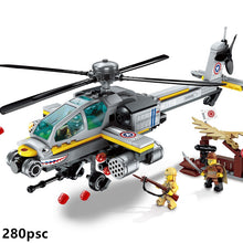 Enlighten Building Block Military Battle Sea Force Apache Raid 3 Figures 280pcs Educational Bricks Toy Boy Gift