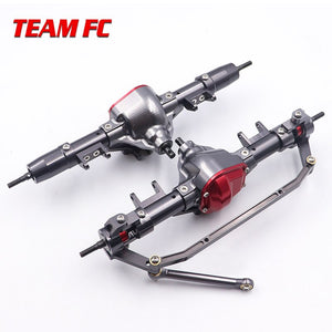 1Set 1/10 Rc Car Complete Alloy CNC Metal Front And Rear Axle With Arm CNC Machined For 1:10 Rc Crawler AXIAL SCX10 RC4WD S242