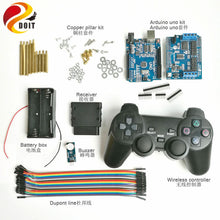 PS2 Joystick Control Shock Absorper Smart Robot Tank Chassis with Dual DC Motor+UNO Board+Motor Driver Board for DIY Project