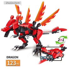 Animal transform Dragon Chinese zodiac signs assembled building block bricks Compatible Legoed kids kits toys Children gift