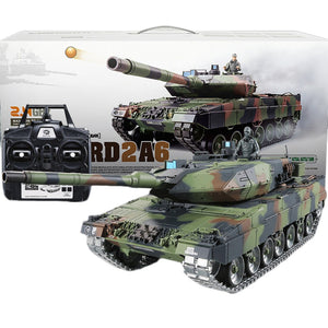 1:16 German Leopard 2A6 Main Battle Tank 2.4G Remote Control Model Military Tank With Sound Smoke Shooting Effect