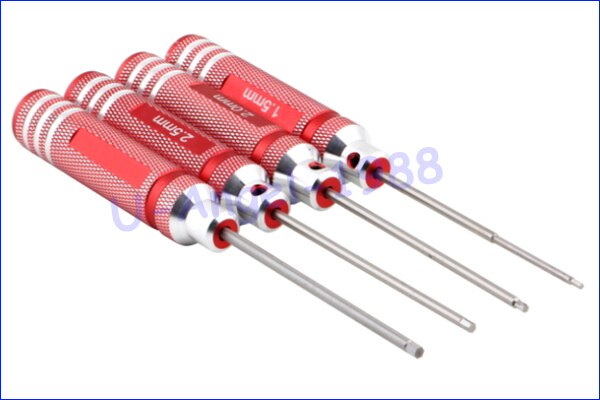 RC Tools 4 pcs hex screw driver set titanium plating hardened 1.5 2.0 2.5 3.0mm screwdriver For helicopter toys