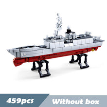 Submarine Military Ship Aircrafted Carrier Warship Battle Cruiser Frigate Model Building Blocks Bricks Toys Compatible Legoes