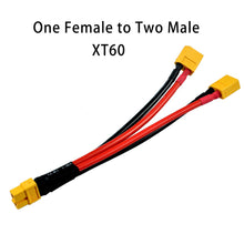 Amass T XT60 Tamiya TRX XT90 EC3 EC5 plug Parallel Series One female to 2 male leads 12awg silicone wire Deans For Lipo Battery