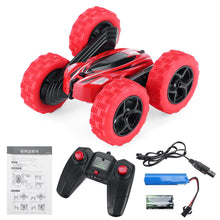 RC Flip Stunt Car 2.4G Remote Control Car Double-side Rolling 360 Degrees Rotating with Light 1:24 Modeling Toys for Kids