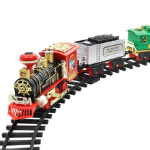 Chrismas Usb RC Train Toy 12 Rails Remote Control Train Model Railway Kits Dynamic Steam Simulation Model Toy Set For Children