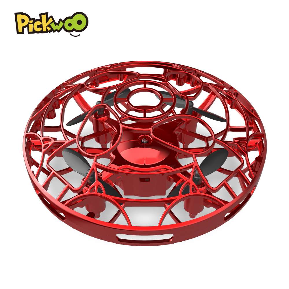 Pickwoo P10 Hands-Free Mini Drone Helicopter Mini UFO Drone with LED Light Easy Indoor Outdoor Ball Hands Operated Drone for Kid