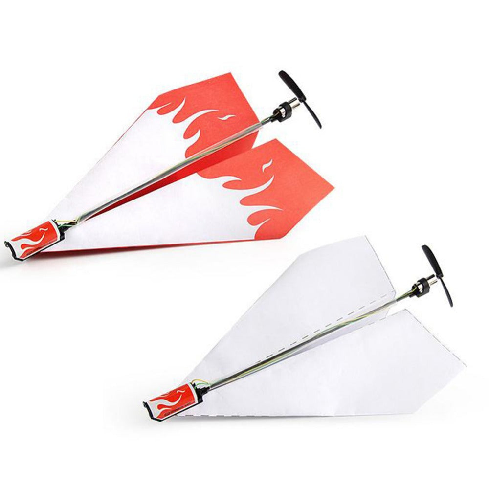 Airplane Rc Folding Paper Model DIY Motor Power Red Rc Plane Power Kids Boy Toy Diecast Airplane Model Toy Air Plane Aircraft