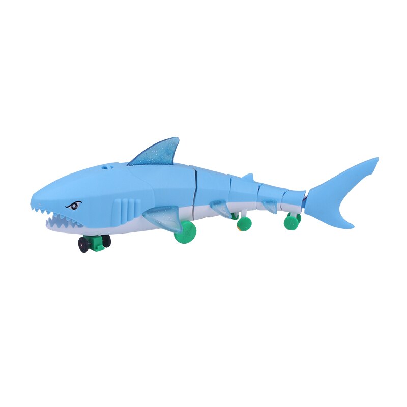 Drawstring Electric Shark Leash Toys Lighting Music Universal Shark Children's Toys Plastic Led Light