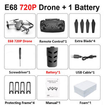 E68 drone HD wide angle 4K WIFI 1080P FPV drone video live recording Quadcopter height to maintain drone cameraVS e58 drone
