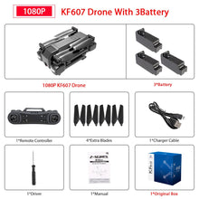 Newest KF607 Quadcopter with Wifi FPV 1080P 4K HD Dual Camera Optical Flow Selfie Drone Foldable Mini Dron VS SG106 visuo xs816