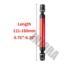 INJORA 1PCS Black Red Metal Drive Shaft for 1/10 RC Crawler Car Traxxas TRX4 Axial SCX10 90046 D90 TF2 RC Car Part