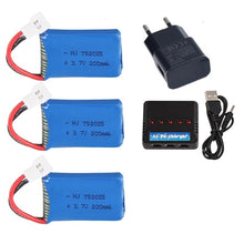 For Syma X4 X11 X13 RC Drones 3.7V 200mah LiPo battery + 5 in1 charger for Syma X4 X11 X13 RC Quadcopter Parts 752025