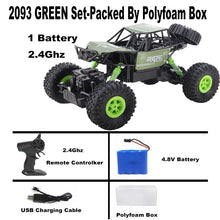 alloy 2.4G rc car 1/16 10km/h Off-Road Drive Bigfoot cars electric four-wheel climbing Double Motors Vehicle toys car for gift