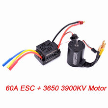 Waterproof 3650 3900KV / 3660 3300KV / 3670 2150KV Brushless Motor 60A 80A 120A Brushless ESC Combo Set for 1/8 1/10 RC Car