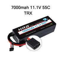 HRB Lipo 7.4V 11.1V 14.8V 2S 3S 4S 2P Battery 7.4V 7000mah 55C T DEAN XT60 MAX 110C Hard Case for RC 1/10 Scale Trx Stampede Car