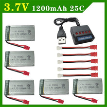 6Pcs/Set Original 3.7v 1200mAh with Charger Units for SYMA X5 X5C X5SC X5SH X5SW Drone Quodcopter Spare lipo Battey Parts 3.7 v