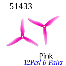 24pcs/ 12 pairs Gemfan 51433 5inch 3 blade/ tri-blade Propeller Props CW CCW Compatible T-motor for FPV Racing Drone