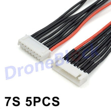 5Pcs LiPo Battery charging Extended line/Wire/Connector 22AWG 200mm JST-XH Balancer Silicone cable 2S 3S 4S 5S 6S 7S 8S