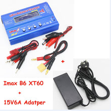 iMAX B6 80W 6A Battery Charger Lipo NiMh Li-ion Ni-Cd Digital RC Balance Charger Discharger + 15v 6A Power Adapter+Charge Cable