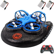 Multifunction Water Land Air 3 To 1 Electric Remote Control RC Hovercraft 2.4G High Speed Land/Water Driving Sky Fly RC Boat Toy