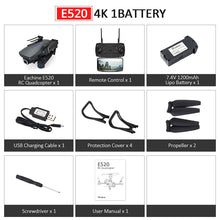 Eachine E520/ E520S One Battery GPS WIFI FPV Quadcopter With 4K/1080P HD Wide Angle Camera Foldable Altitude Hold RC Drone