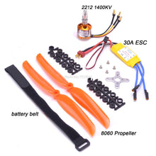A2212 2212 1400KV Brushless Motor 30A ESC Motor SG90 9G Micro Servo 8060 Propeller for RC Fixed Wing Plane Helicopter