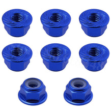 8PCS Aluminum Flange M4 Lock Nuts Nylon Self-Tightening Hex Wheel Adapter RC Car Parts Hardware