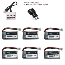 3.7V 400mah Battery and 6-Port Charger For SYMA X15 X5A-1 X15C X15W H31 X4 H107 KY101 E33C E33 U816A V252 H6C RC Spare Parts