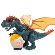 Infrared RC Dinosaur Toys Remote Control tyrannosaurus Shaking Head Flash Eyes Eggs Walking Spray Dino RC Toys For Children