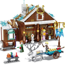 Ice Snow Princess Grocery Store Model Kit Compatible Legoing Girls Educational Assembling Building Blocks Children Toys Gift R20