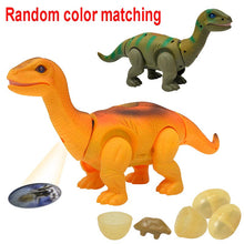Electric Light Sound Projection Egg-Laying Dinosaur Animal Model Walking Robot Kids Toy Gift for Birthday Christmas Festival