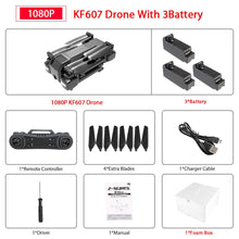 Newest KF607 Quadcopter with Wifi FPV 1080P 4K HD Dual Camera Optical Flow Selfie Drone Foldable Mini Dron VS SG106 visuo xs816