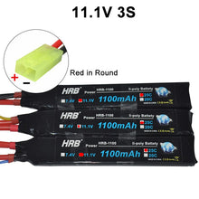 HRB Water Gun Lipo Battery 3S 2S 7.4V 11.1V 1100mAh 25C Tamiya Connector AKKU Mini Airsoft BB Air Pistol Electric Toys RC Parts