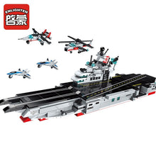 Enlighten Building Block Military Battle Sea Force Serpent Escort Carrier 3 Figures 642pcs Educational Bricks Toy Boy Gift