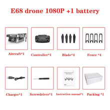 E68 drone HD wide angle 4K WIFI 1080P FPV drone video live recording Quadcopter height to maintain drone cameraVS e58 drone